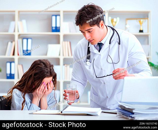The doctor sharing discouraging lab test results to patient