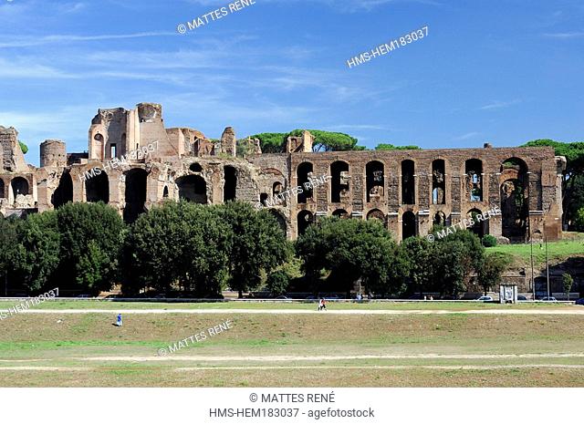 Italy, Lazio, Rome, Palatino, ruins of Septimius Severus Palatine Hill