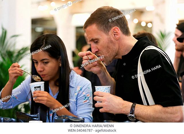 Visitors attend The London Coffee Festival at The Old Truman Brewery. Now in its 6th year, the festival attracts thousands of visitors over the four day period...