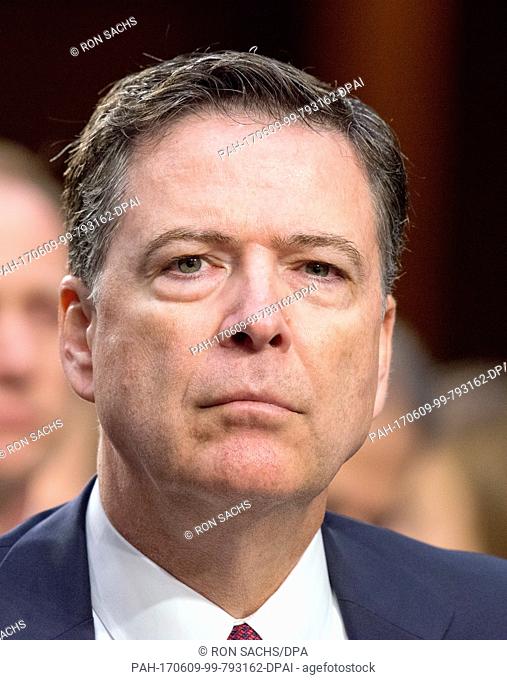 Former FBI Director James Comey testifies before United States Senate Select Committee on Intelligence on the Russian intervention in the 2016 Presidential...