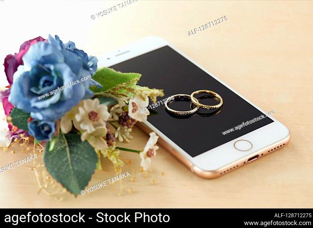 Wedding Rings On The Smartphone