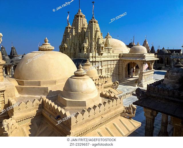 view at temple of Shatrunjaya in Palitana, Gujarat, India