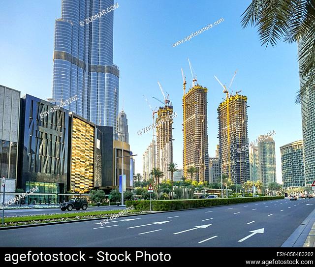 City view of Dubai, the most populous city in the United Arab Emirates