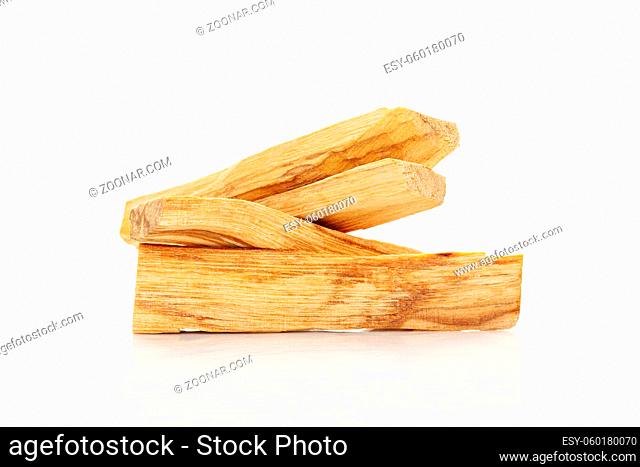Palo santo wood sticks isolated on white background