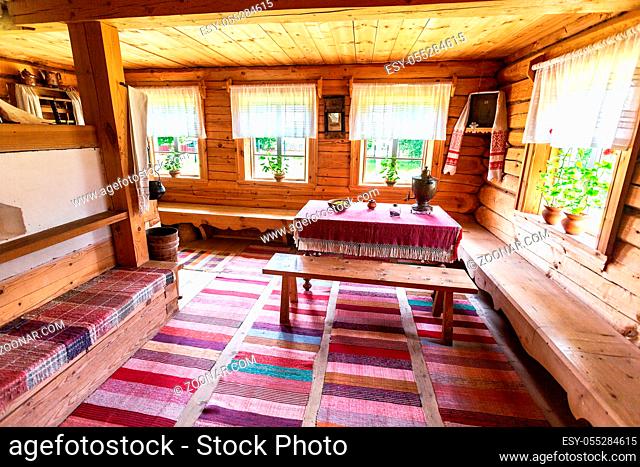 Konchanskoe-Suvorovskoe, Russia - July 22, 2017: Interior of the museum Alexander Suvorov in the museum-estate. Generalissimo A