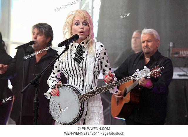 Dolly Parton performing live as part of NBC's Toyota Concert Series at Rockefeller Plaza Featuring: Dolly Parton Where: New York City, New York