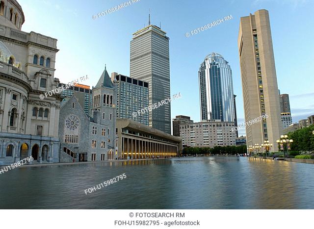 Boston, MA, Massachusetts, Downtown, skyline, Prudential Center, The First Church of Christian Scientist
