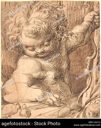 Cupid with Two Doves. Artist: Toussaint Dubreuil (French, Paris ca. 1561-1602 Paris); Former Attribution: Formerly attributed to Martin Fréminet (French