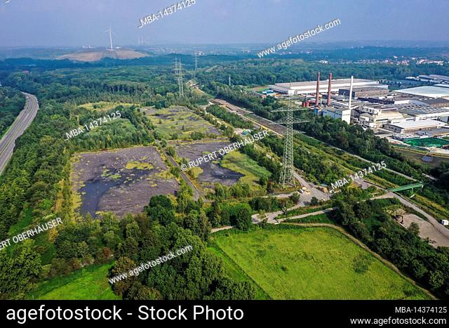 Bottrop, North Rhine-Westphalia, Germany, urban development project FREIHEIT EMSCHER, former mining areas on the Rhine-Herne Canal and Emscher are being...