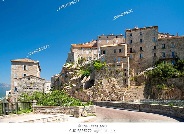 A view of the town of Sartene in the Sartenais region of Corsica, France, Europe