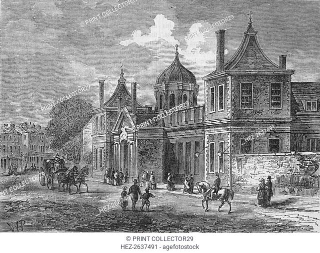 Front of Montagu House, Great Russell Street, Bloomsbury, London, 1830 (1878). Artist: Unknown