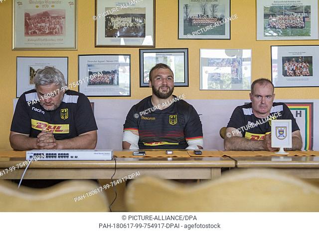 16 June 2018, Germany, Heidelberg: Qualification match for the 2019 Rugby World Cup in Japan, Germany vs Portugal: Coach Pablo Lemoine (Germany)