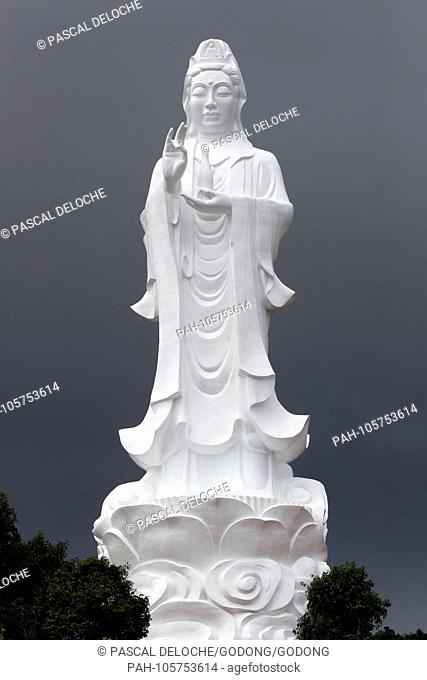 Chua Ho Quoc pagoda. Goddess of Mercy, Avalokitesvara Bodhisattva statue. Phu Quoc. Vietnam. | usage worldwide. - Duong To/Phu Quoc/Vietnam