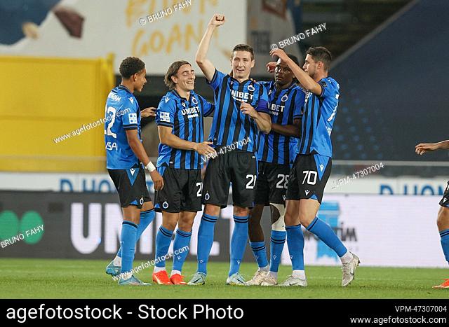 Club's Hans Vanaken celebrates after scoring during a soccer match between Club Brugge KV and Sint-Truidense VV, Wednesday 19 October 2022 in Brugge