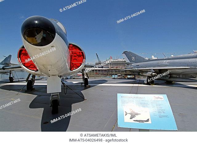 Intrepid Sea Air Space Museum, the Supermarine Intrepide Scimit, New York City, New York, United States, North America