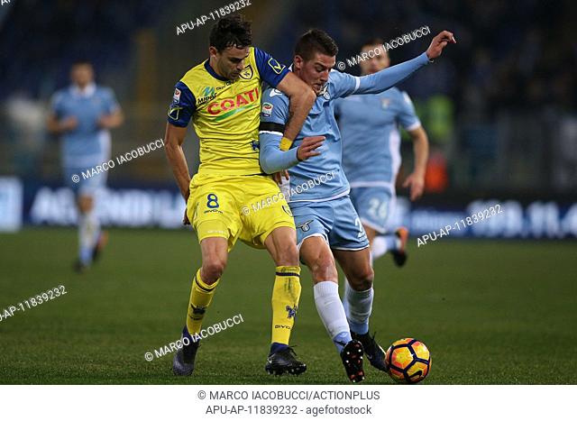 2017 Serie A Football SS Lazio v Chievo Jan 28th. January 28th 2017, Stadio Olimpico, Rome, Italy; Serie A league football