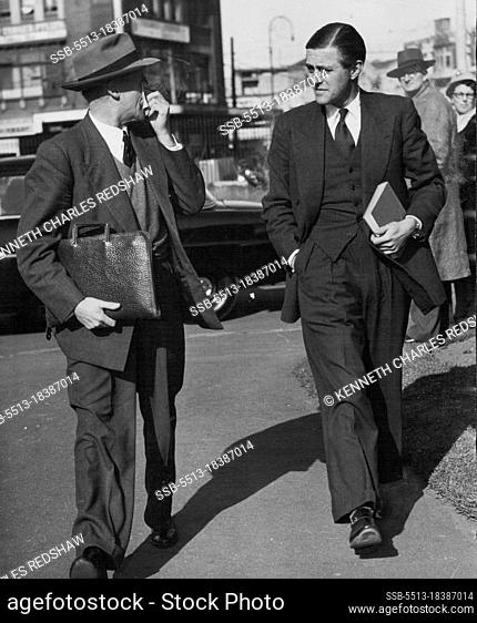 Francis Stuart - Press Attache Of The Aust. Embassy - Personality. June 11, 1954. (Photo by Kenneth Charles Redshaw/Fairfax Media)