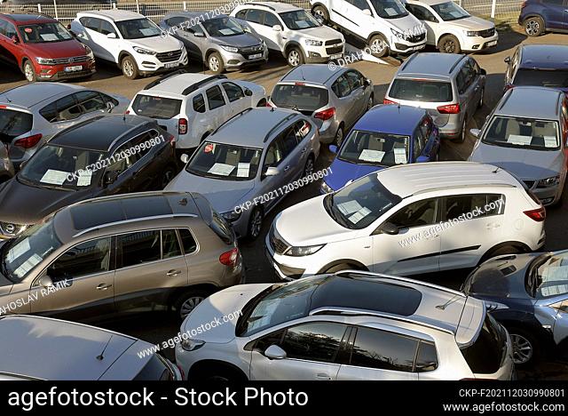 Used cars for sale in the Ostrava Branch of the largest domestic car bazaar network AAA Auto, in Ostrava, Czech Republic, December 3, 2021