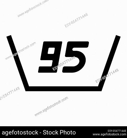 Wash in very hot water boiling temperature Clothes care symbols Washing concept Laundry sign icon black color vector illustration flat style simple image