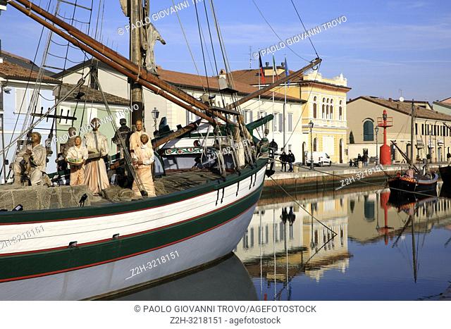 Harbor channel Leonardesque, Nativity of the Navy, Marineria Museum (Presepe della Marineria), Cesenatico, Forlì-Cesena, Emilia Romagna, Italy