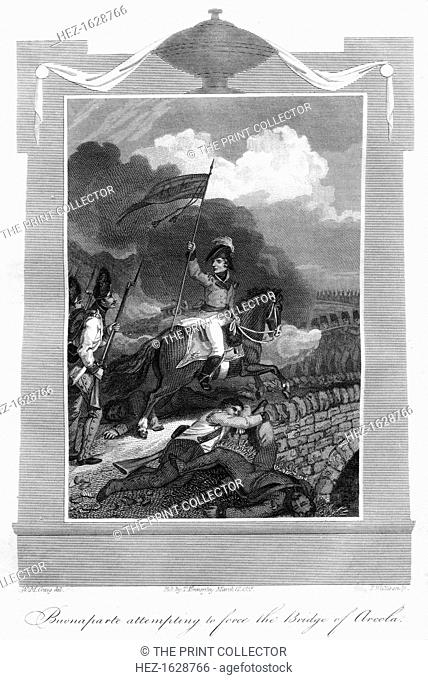 Napoleon Bonaparte attempting to force the bridge of Arcola, 1816. The imperial dictatorship of Napoleon (born Napoleone di Buonaparte