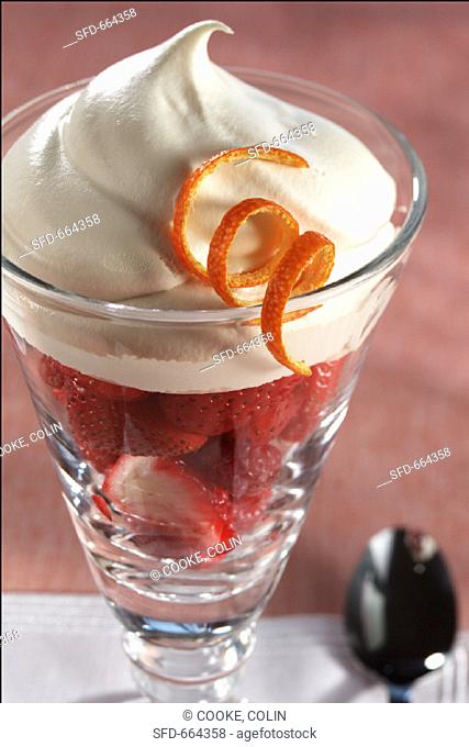 Mixed Berries with Orange Flavored Cream