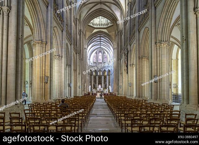 Cathedral Notre-Dame de Coutances interior, Normandy, France