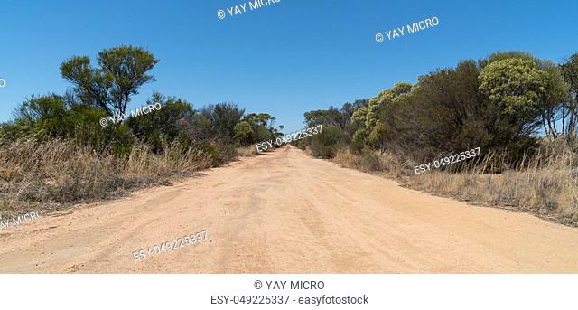 Typical unsealed road within the outback of Western Australia
