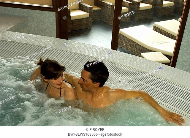 couple in a whirlpool