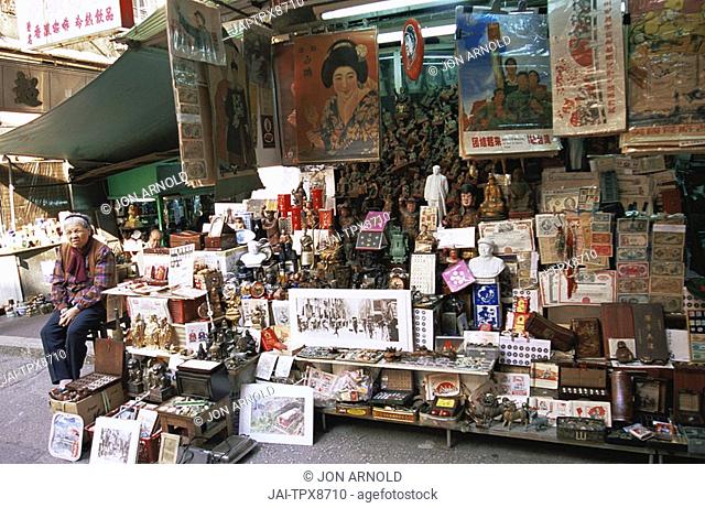 China, Hong Kong, Hollywood Road, Antique Stalls in Cat Street