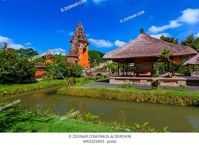 Taman Ayun Temple in Bali Indonesia - travel and architecture background