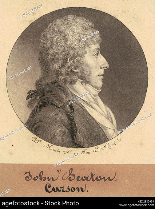 John Curzon Seton, 1798. Creator: Charles Balthazar Julien Févret de Saint-Mémin
