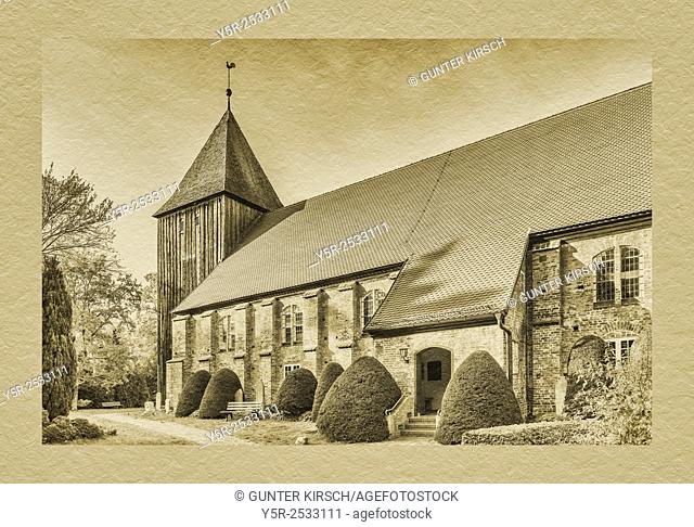The Seamens Church Prerow was built from 1726 to 1728 and is the oldest church on the Darss, Baltic resort Prerow, peninsula Fischland-Darss-Zingst