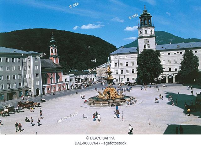 Austria - Salzburg (UNESCO's World Heritage Site, 1996). Residenzplatz