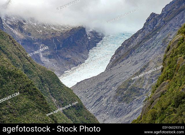 The Fox Glacier at the South Island in New Zealand
