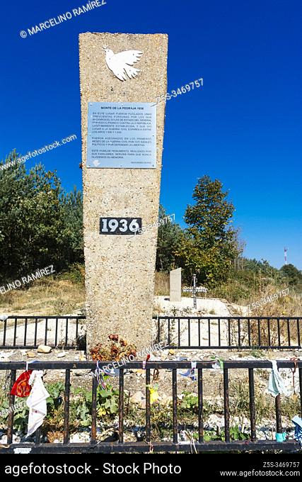 Alto de la Pedraja, where there is a mass grave that was found in 2011 with a large number of bone remains shot in the Spanish Civil War