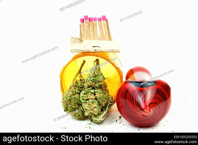 Weed, Medical Marijuana Grunge Detail and Background