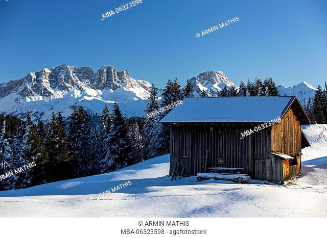 Winter's day in the skiing area Grüsch-Danusa