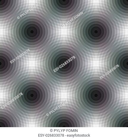 Seamless pattern background with repetition geometric circular shapes in square format. Old retro vintage style. Vector illustration clip-art graphic design...
