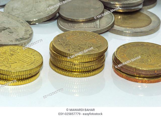 Stack coin with with foreground