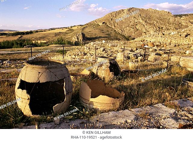 Temple of Storm God, Hittite capital, Hattusas Hattusha, UNESCO World Heritage Site, Anatolia, Turkey, Asia Minor, Eurasia