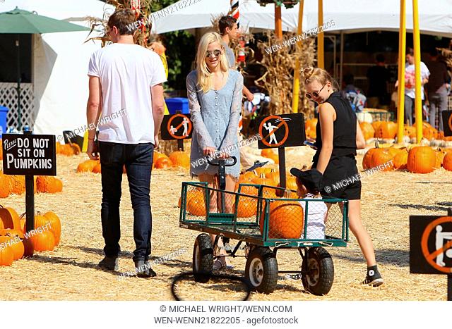 Jaime King and Kyle Newman visit Mr. Bones Pumpkin Patch with their son James Knight Newman Featuring: Jaime King, Kyle Newman