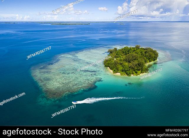 Aerial View of Lissenung Island, New Ireland, Papua New Guinea