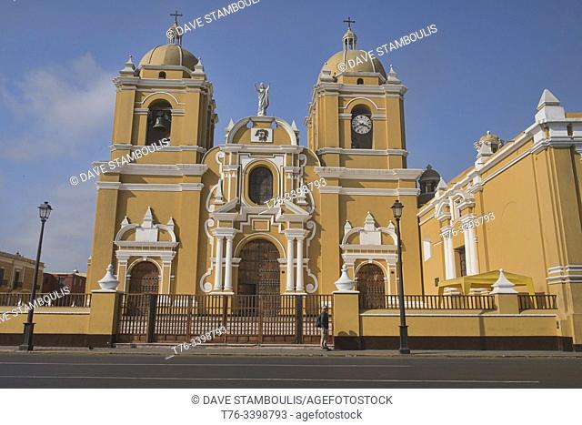 Trujillo Cathedral in the Plaza de Armas, Trujillo, Peru