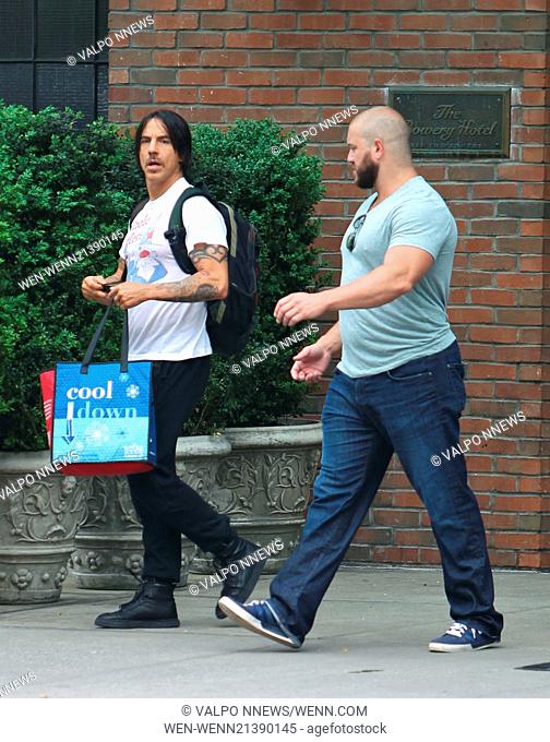Anthony Kiedis leaving The Bowery Hotel in New York Featuring: Anthony Kiedis Where: New York City, California, United States When: 23 May 2014 Credit: VALPO...