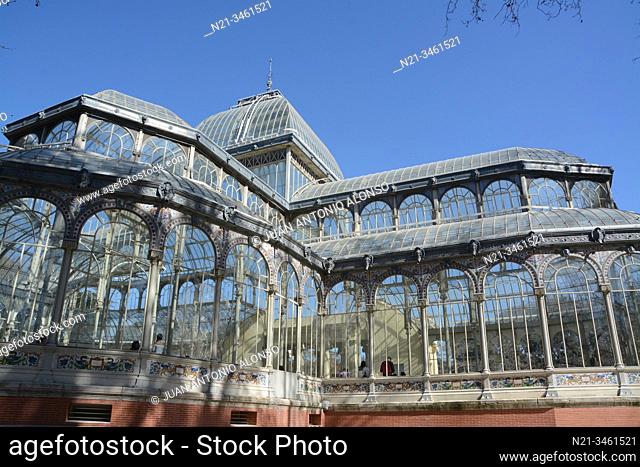 Palacio de cristal. Park of Buen Retiro, Madrid, Spain, Europe