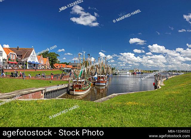 Crab cutter in the port of Greetsiel, East Frisia, Lower Saxony