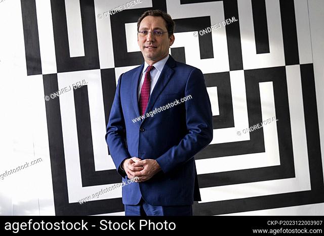 French Ambassador to the Czech Republic Alexis Dutertre poses for a photo for the Czech News Agency in Prague, Czech Republic, on December 19, 2023