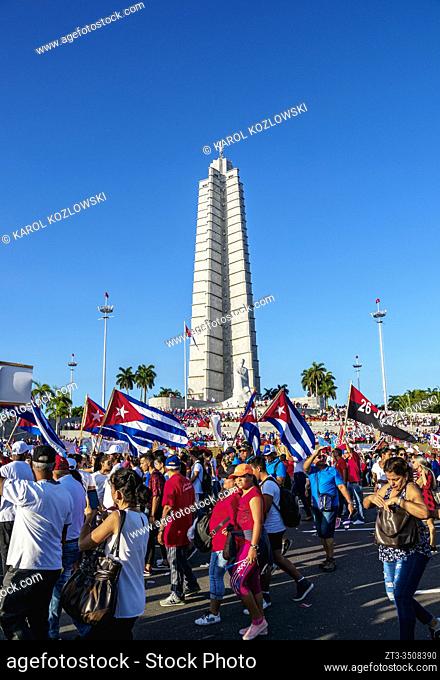 1st of May Labour Day Parade, Plaza de la Revolucion, Revolution Square, Havana, La Habana Province, Cuba
