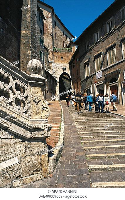 Italy - Umbria Region - Perugia - Church of St. Ercolano (1297-1326) - Stairs
